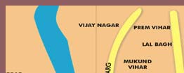 Map of East Delhi