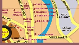 Map of East Delhi