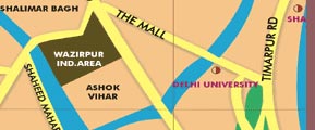 Map of North Delhi