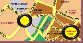 Map of North Delhi